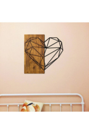 Accessoire mural décoratif en bois - Noyer Noir