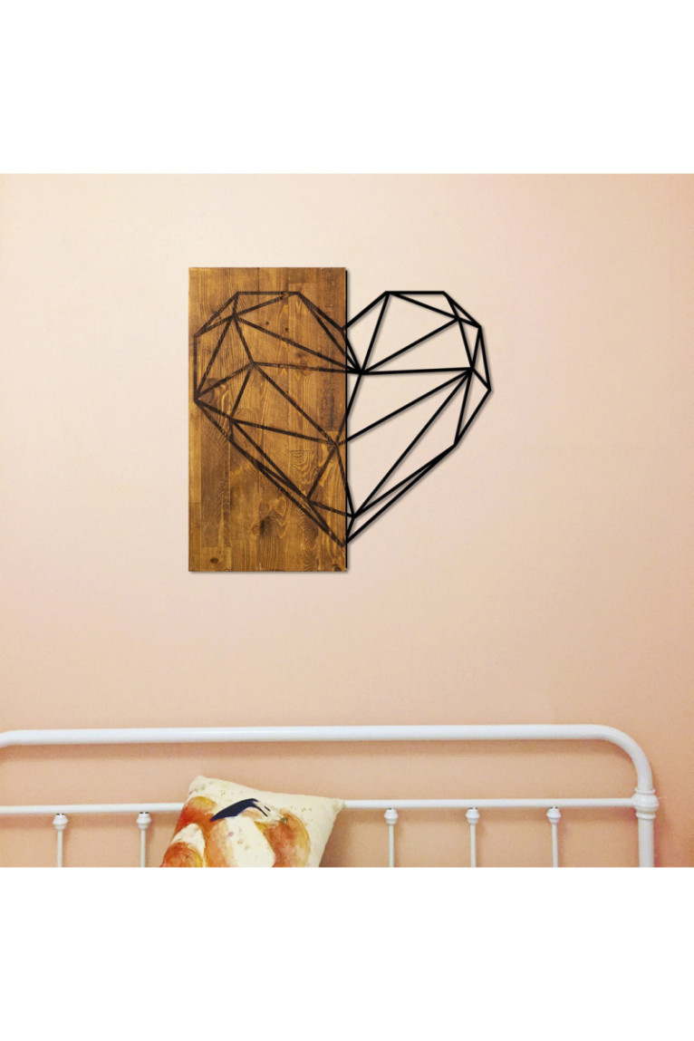 Accessoire mural décoratif en bois - Noyer Noir