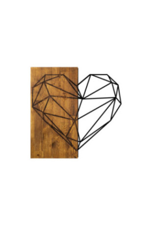 Accessoire mural décoratif en bois - Noyer Noir