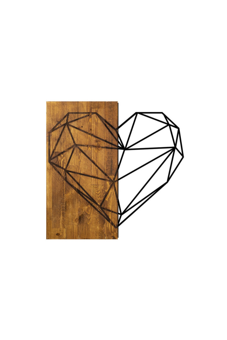 Accessoire mural décoratif en bois - Noyer Noir