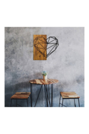 Accessoire mural décoratif en bois - Noyer Noir