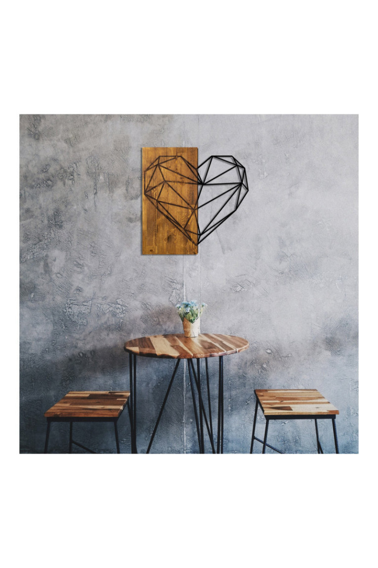 Accessoire mural décoratif en bois - Noyer Noir