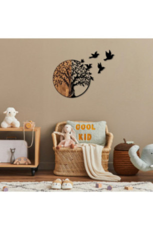 Accessoire mural décoratif en bois - Noyer noir