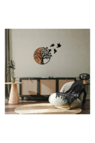 Accessoire mural décoratif en bois - Noyer noir