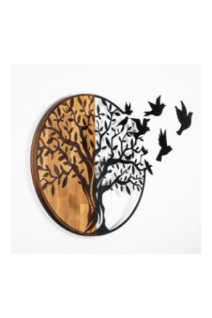 Accessoire mural décoratif en bois - Noyer noir