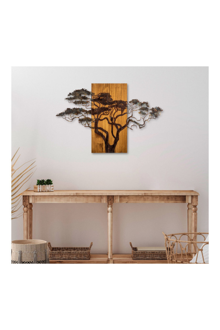 Accessoire mural décoratif en bois - Multicolore