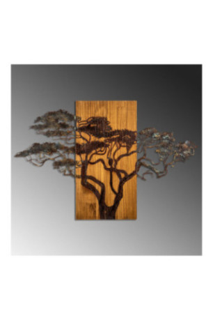 Accessoire mural décoratif en bois - Multicolore