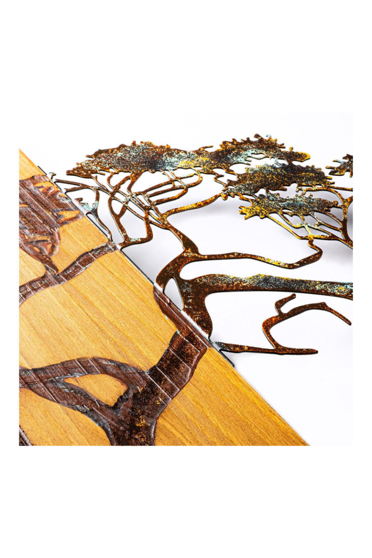 Accessoire mural décoratif en bois - Multicolore