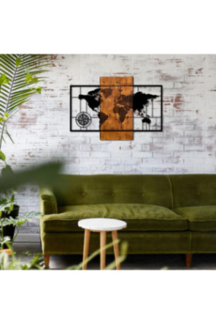 Accessoire mural décoratif en bois - Noyer Noir