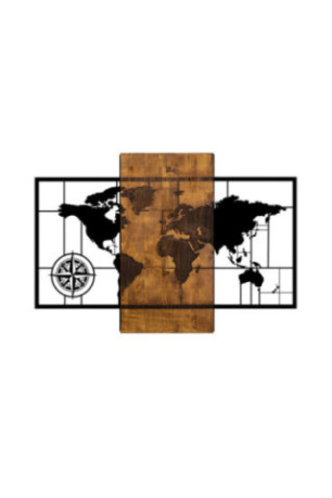 Accessoire mural décoratif en bois - Noyer Noir