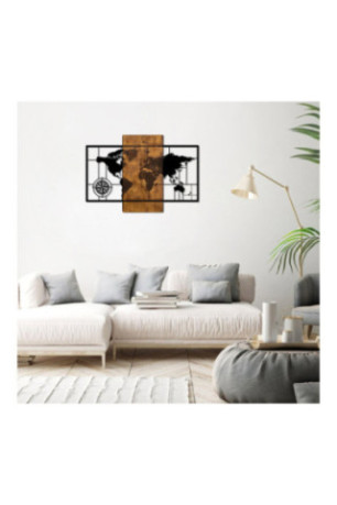 Accessoire mural décoratif en bois - Noyer Noir