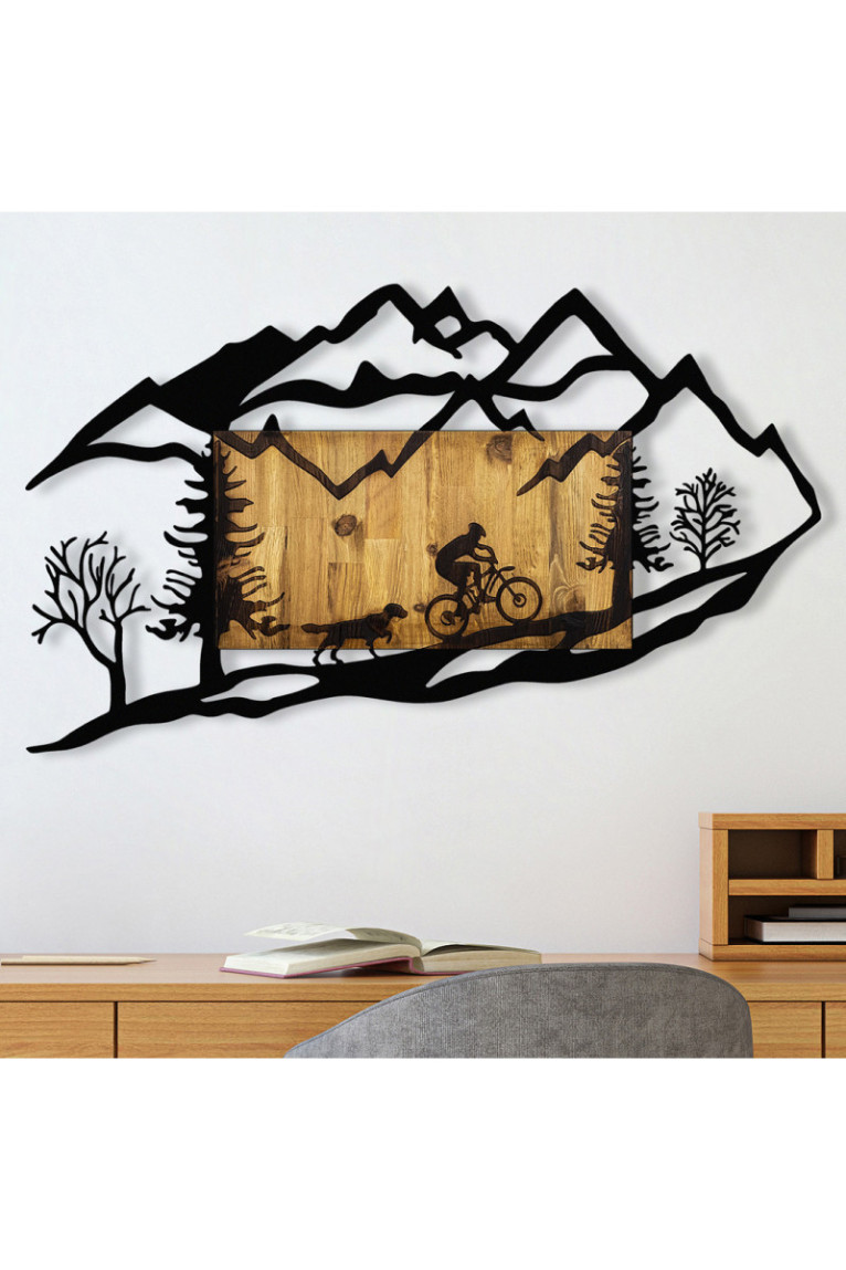 Accessoire mural décoratif en bois - Noyer Noir