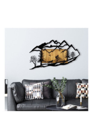 Accessoire mural décoratif en bois - Noyer Noir