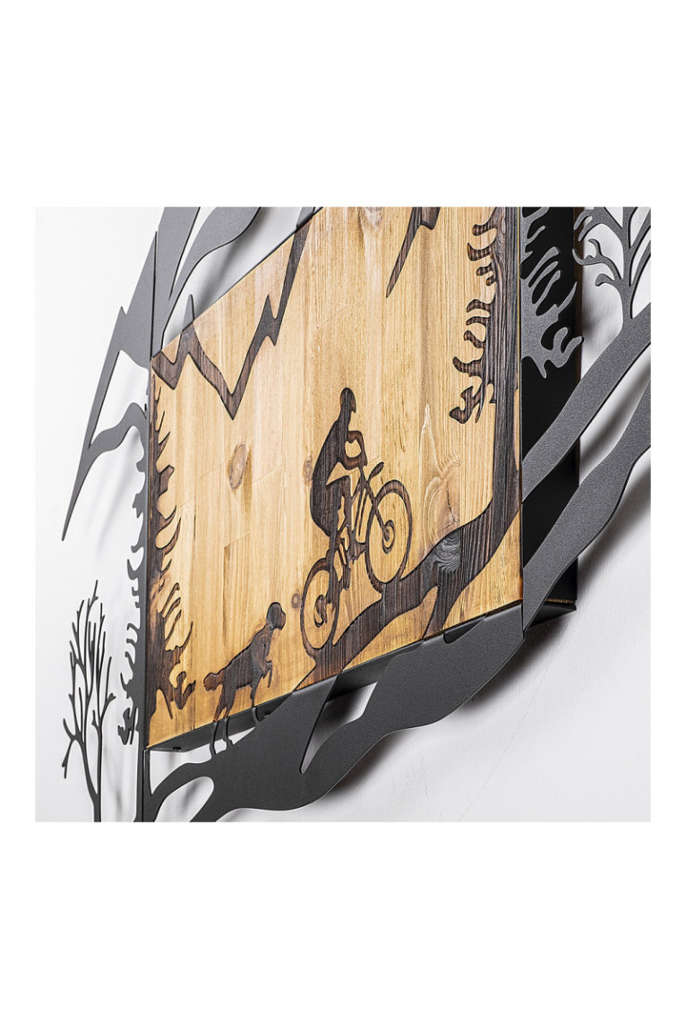 Accessoire mural décoratif en bois - Noyer Noir