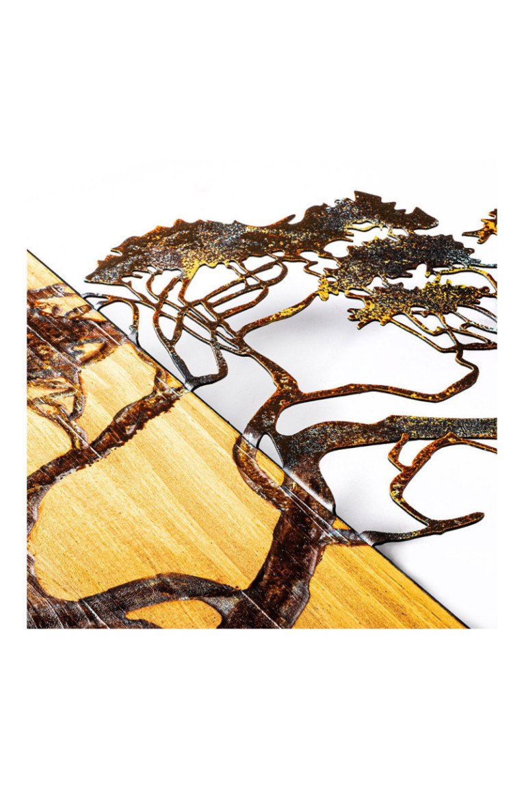 Accessoire mural décoratif en bois - Multicolore