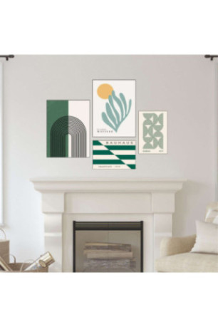 Tableau décoratif en MDF (4 pièces) - Multicolore