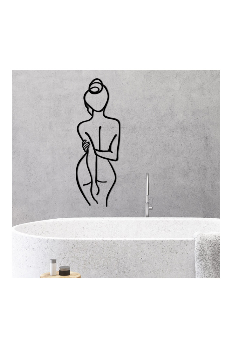 Accessoire mural décoratif en métal - Noir