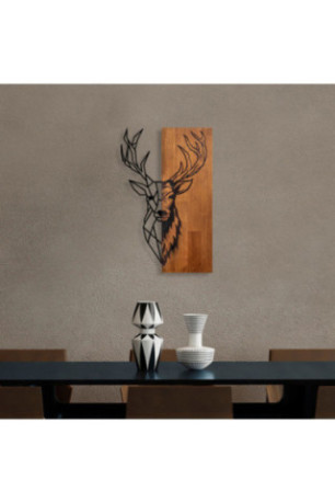 Accessoire mural décoratif en bois - Noyer noir