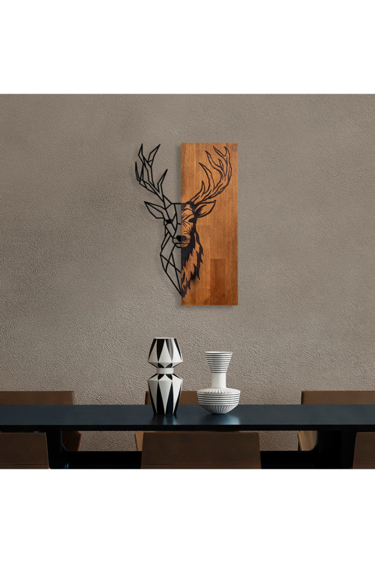Accessoire mural décoratif en bois - Noyer Noir