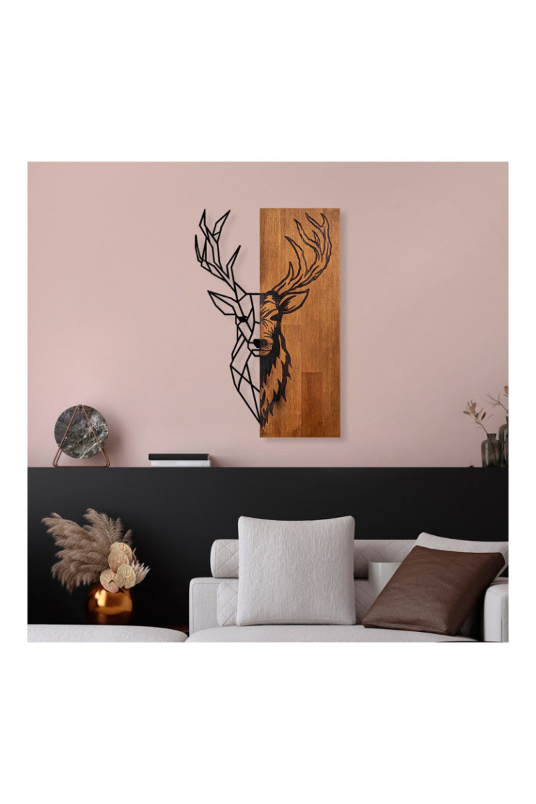 Accessoire mural décoratif en bois - Noyer Noir