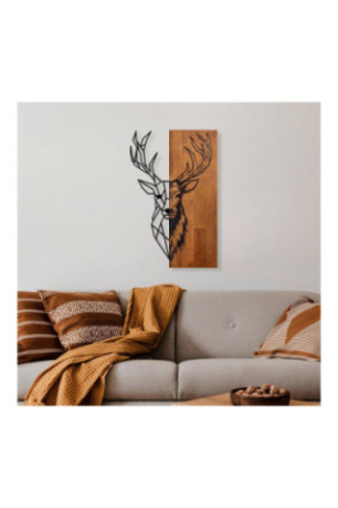 Accessoire mural décoratif en bois - Noyer noir