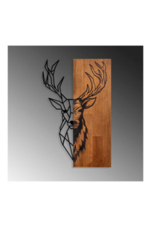 Accessoire mural décoratif en bois - Noyer noir