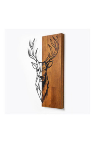 Accessoire mural décoratif en bois - Noyer noir