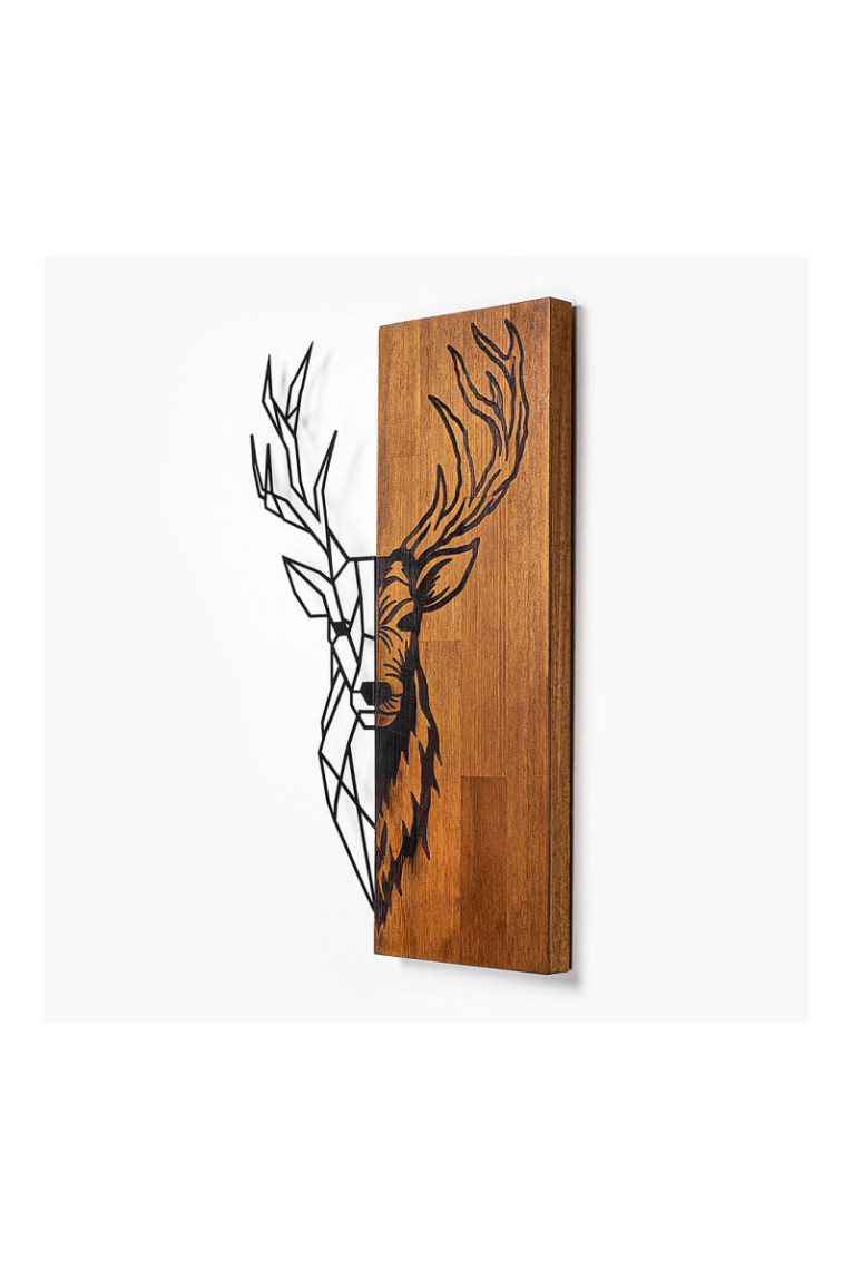 Accessoire mural décoratif en bois - Noyer Noir