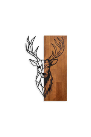 Accessoire mural décoratif en bois - Noyer noir