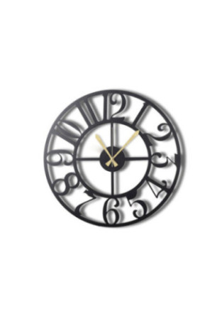 Horloge murale décorative en métal - Noir