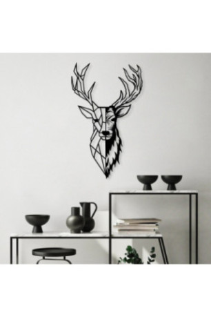 Accessoire mural décoratif en métal - Noir