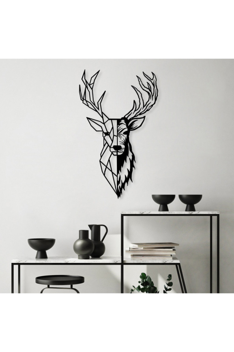 Accessoire mural décoratif en métal - Noir