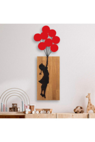Accessoire mural décoratif en bois - Noyer Noir