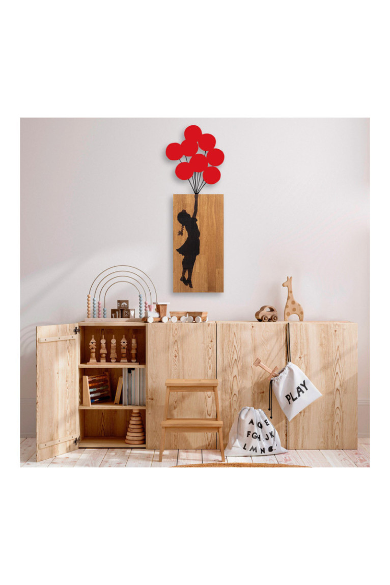 Accessoire mural décoratif en bois - Noyer Noir