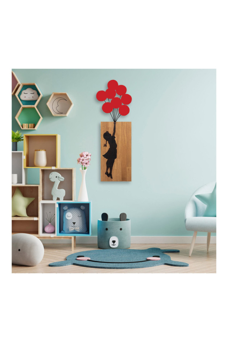 Accessoire mural décoratif en bois - Noyer Noir
