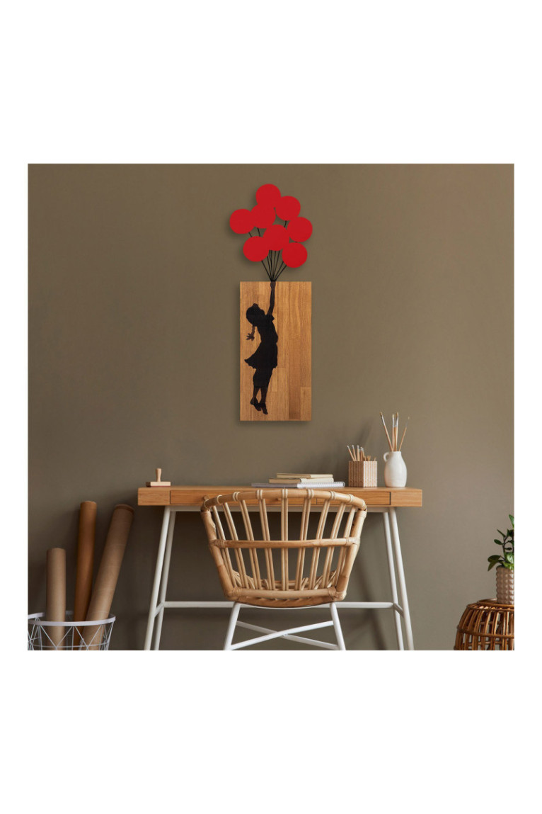 Accessoire mural décoratif en bois - Noyer Noir