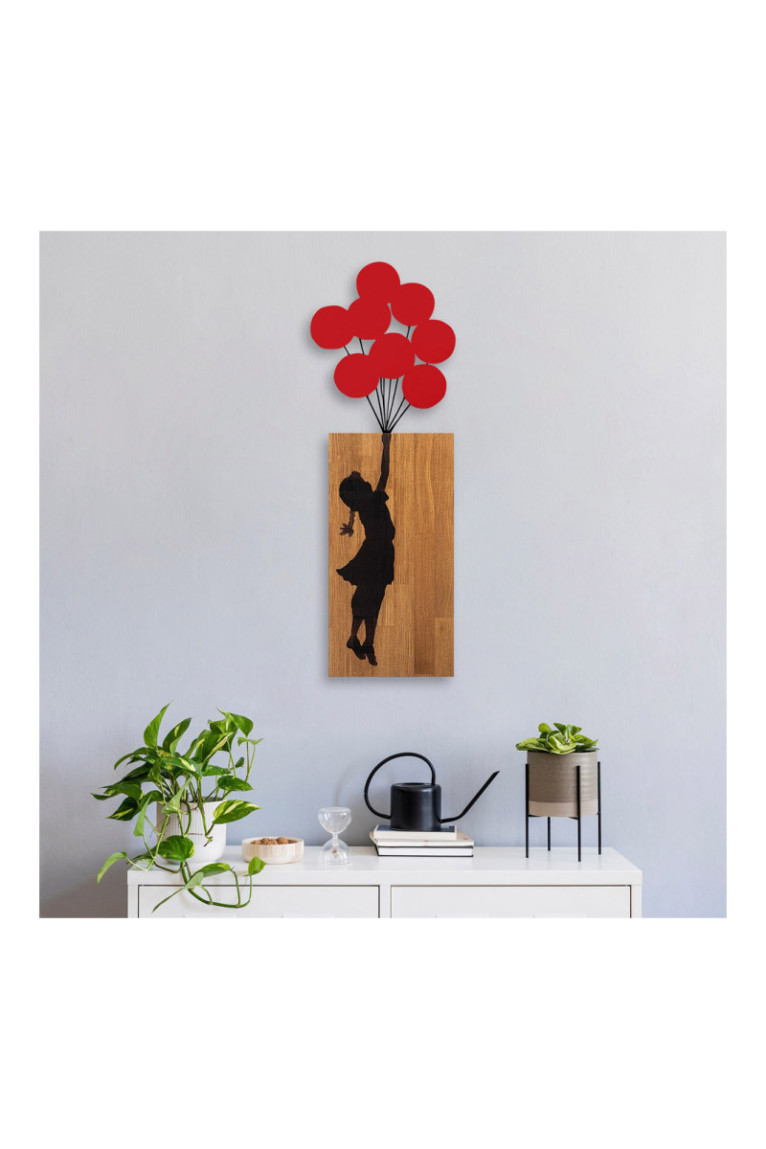 Accessoire mural décoratif en bois - Noyer Noir