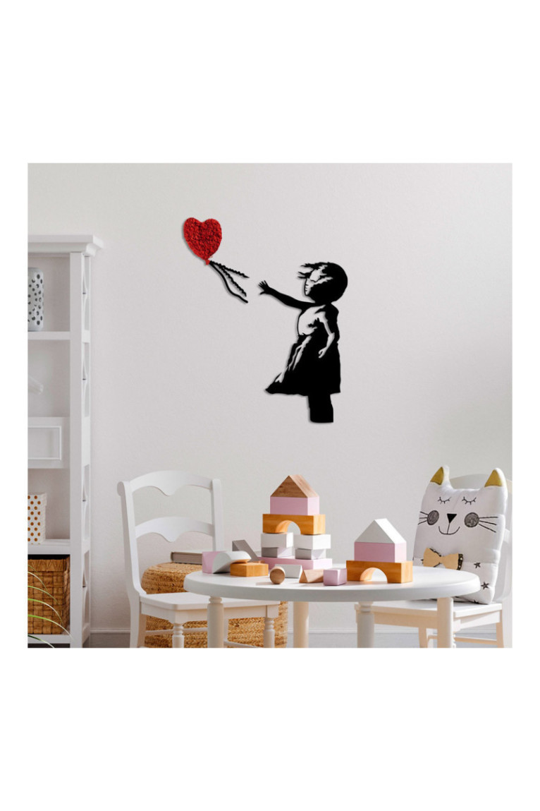Accessoire mural décoratif en métal - Rouge Noir
