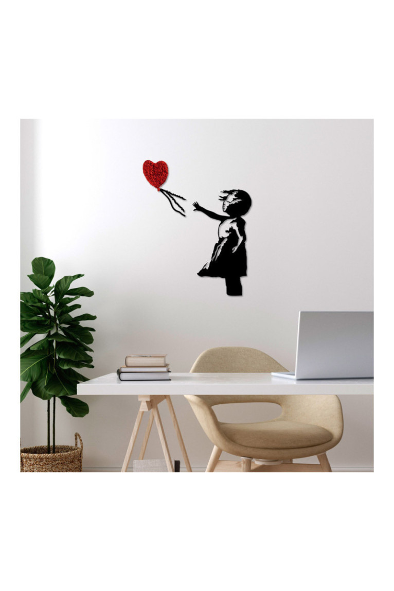 Accessoire mural décoratif en métal - Rouge Noir
