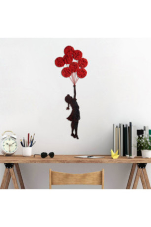 Accessoire mural décoratif en métal - Rouge Noir