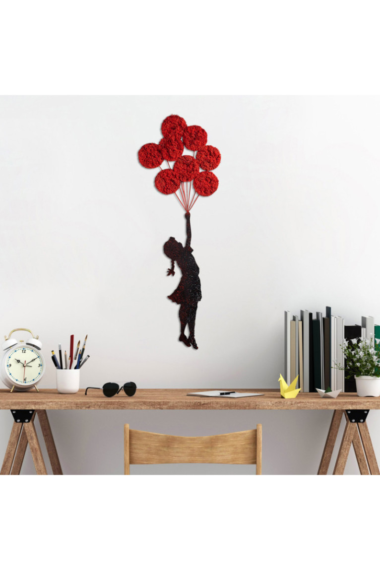 Accessoire mural décoratif en métal - Rouge Noir
