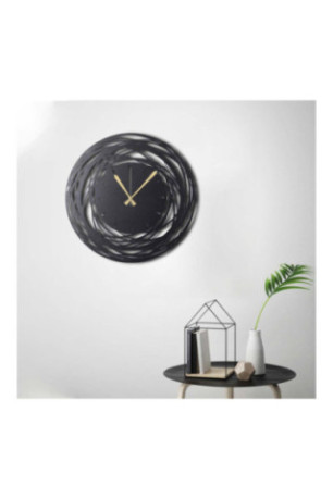 Horloge murale décorative en métal - Noir