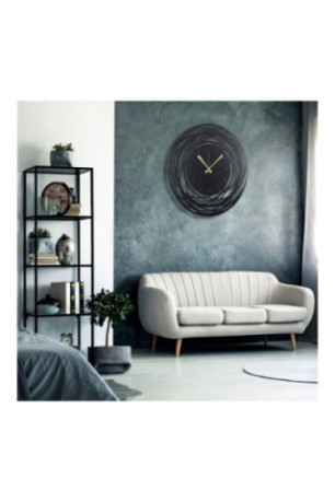 Horloge murale décorative en métal - Noir