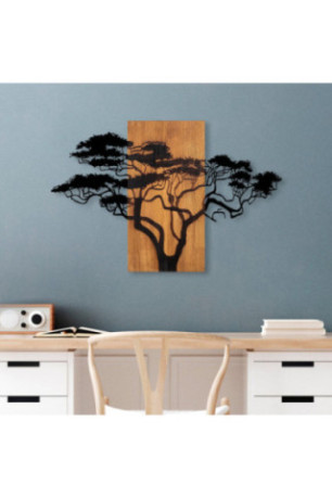 Accessoire mural décoratif en bois - Noyer Noir