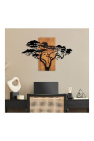 Accessoire mural décoratif en bois - Noyer Noir