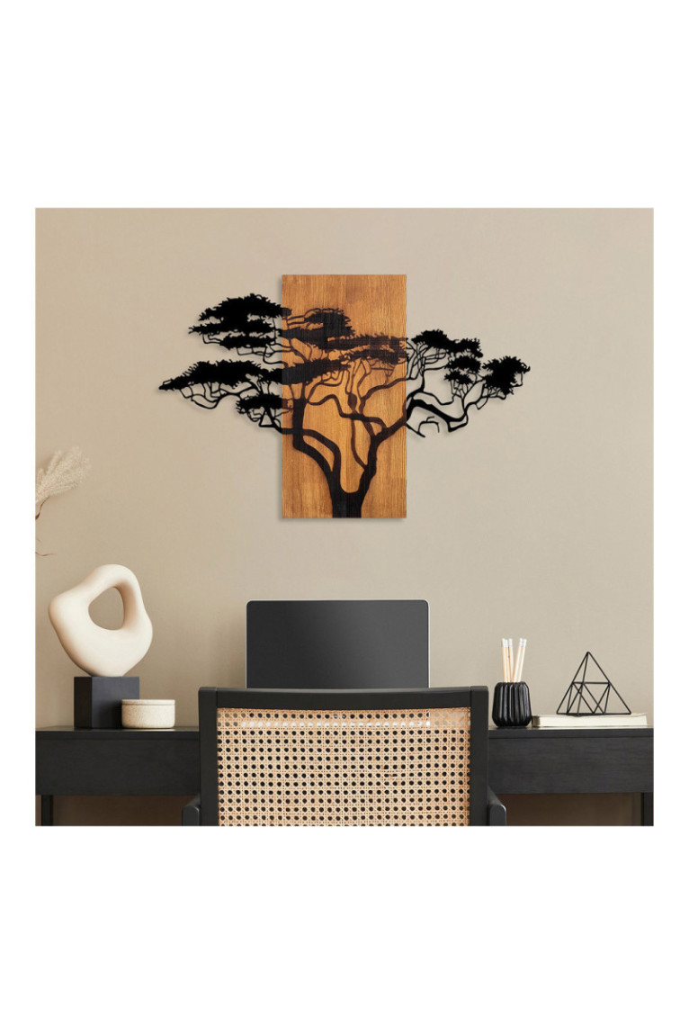 Accessoire mural décoratif en bois - Noyer Noir
