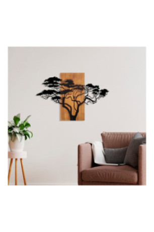 Accessoire mural décoratif en bois - Noyer Noir