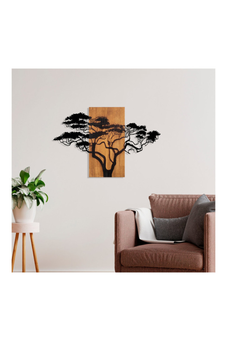 Accessoire mural décoratif en bois - Noyer Noir