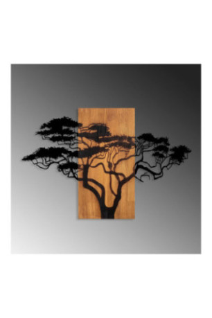 Accessoire mural décoratif en bois - Noyer Noir