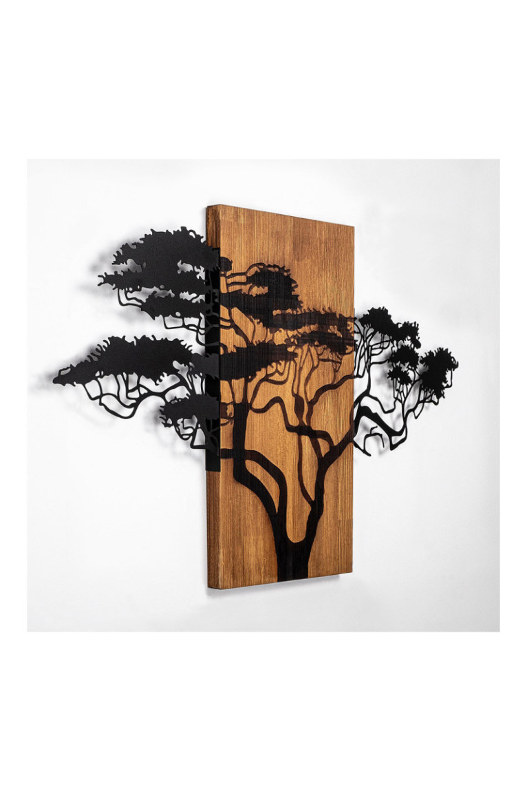 Accessoire mural décoratif en bois - Noyer Noir